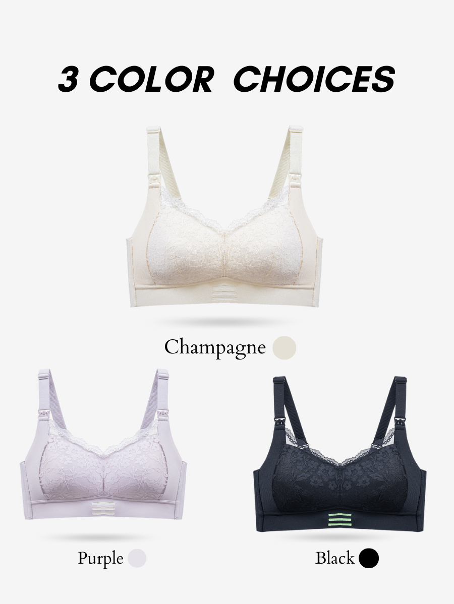 Premium Green Tea Lace Top Open Nursing Bra