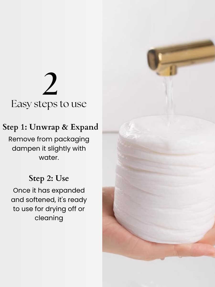 Natural Plant Fiber Disposable Hygiene Bath Towel (FREE Baby Towel)