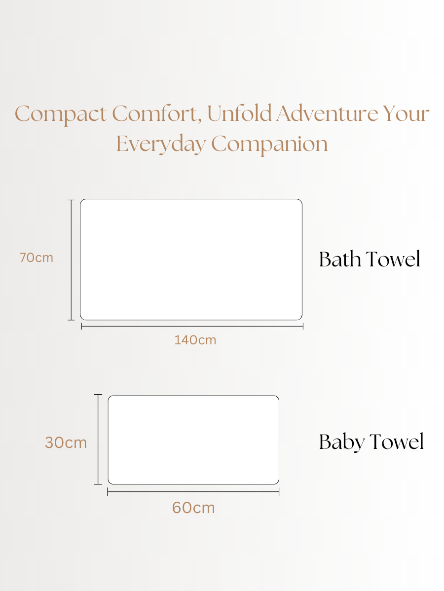 Natural Plant Fiber Disposable Hygiene Bath Towel (FREE Baby Towel)