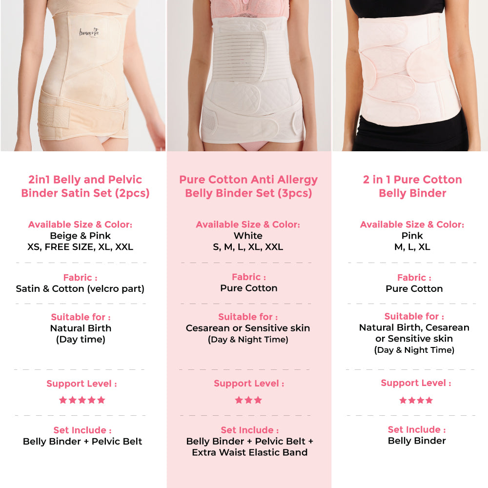 2in1 Belly and Pelvic Binder Satin Set (2pcs)