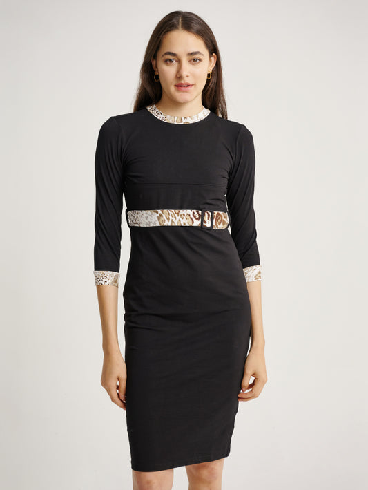 Alaia Black Long Sleeves Bodycon Maxi Dress