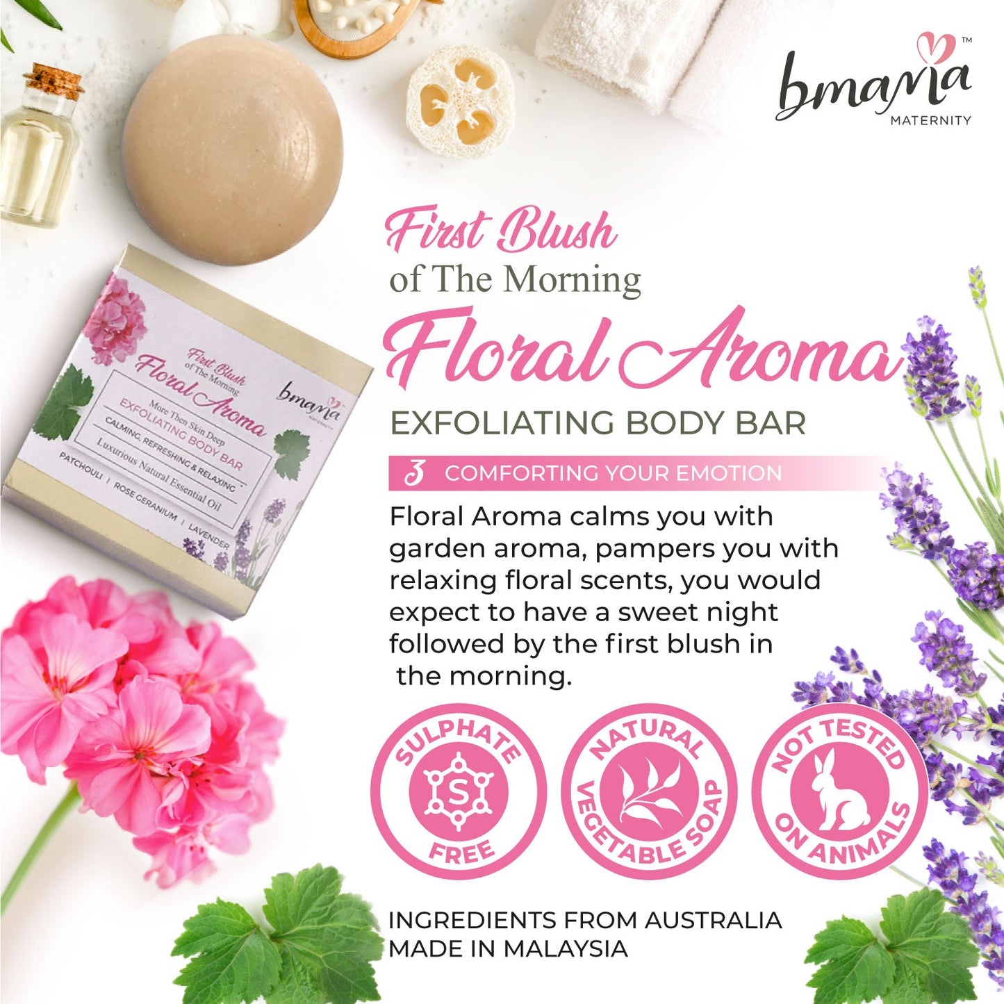 First Blush In The Morning Floral Aroma Exfoliating Body Bar