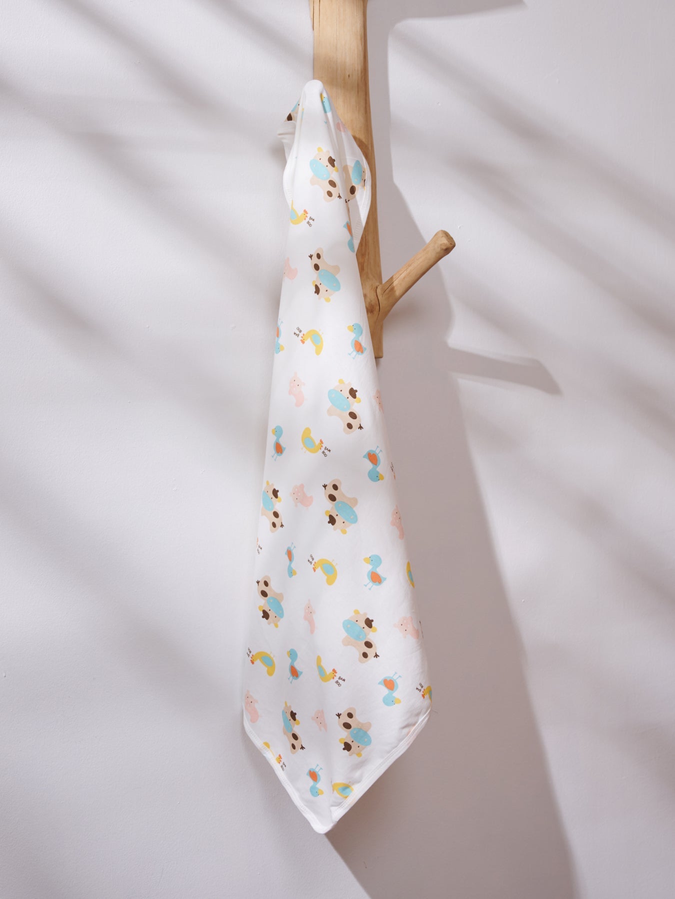 Newborn Baby Cotton Blanket With Hooded Wrap Swaddle Napkin