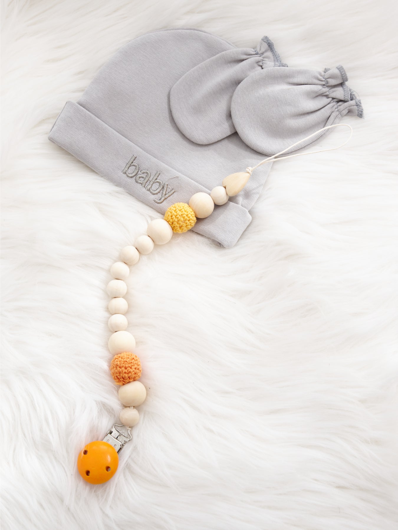 Lolli Beach Wood Pacifier Clips