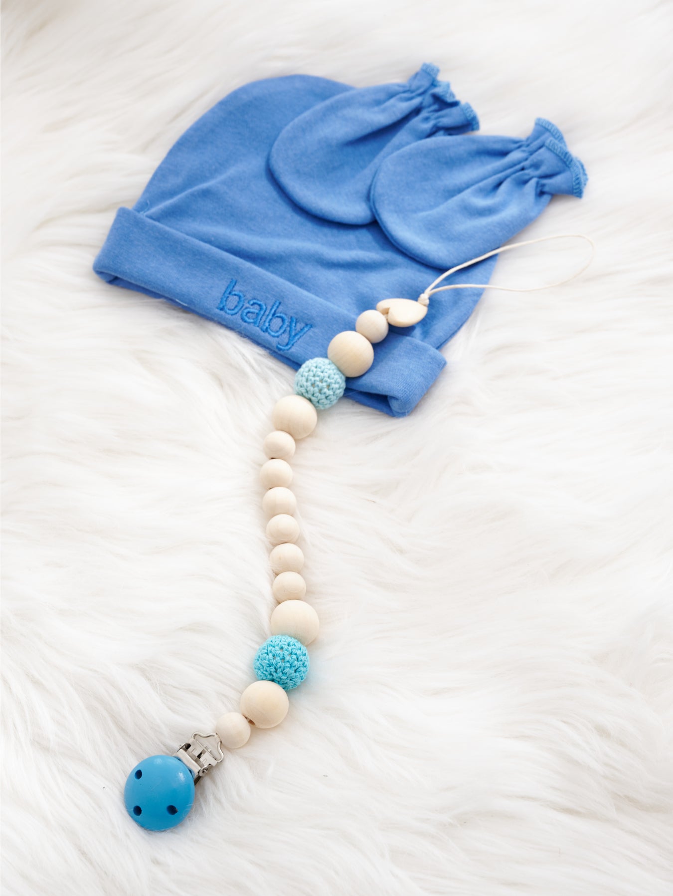 Lolli Beach Wood Pacifier Clips