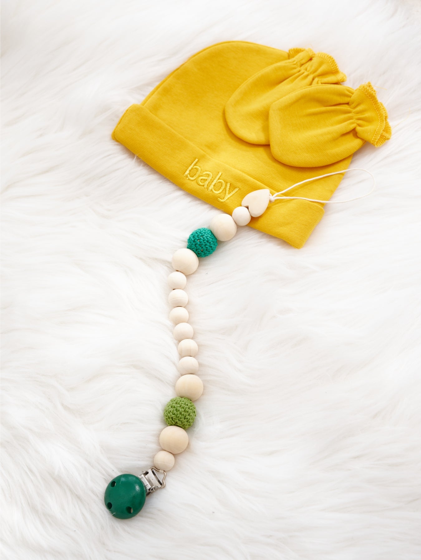 Lolli Beach Wood Pacifier Clips