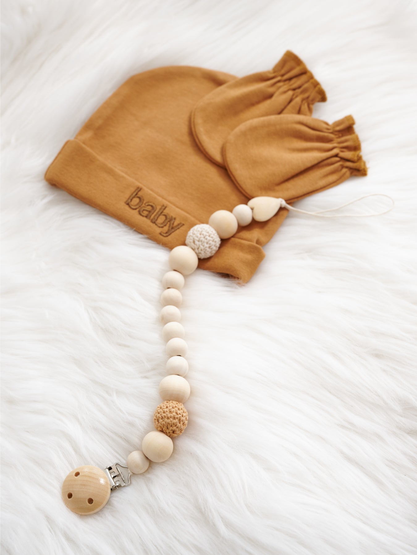 Lolli Beach Wood Pacifier Clips