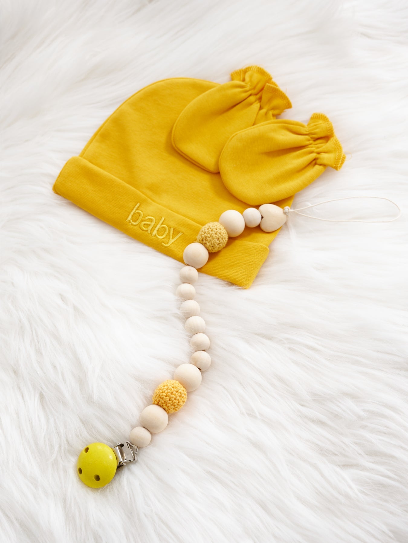 Lolli Beach Wood Pacifier Clips