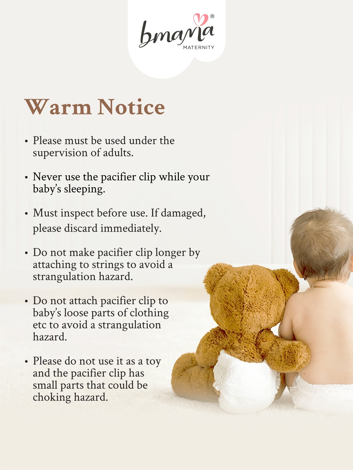 Luna Silicon Pacifier Clip