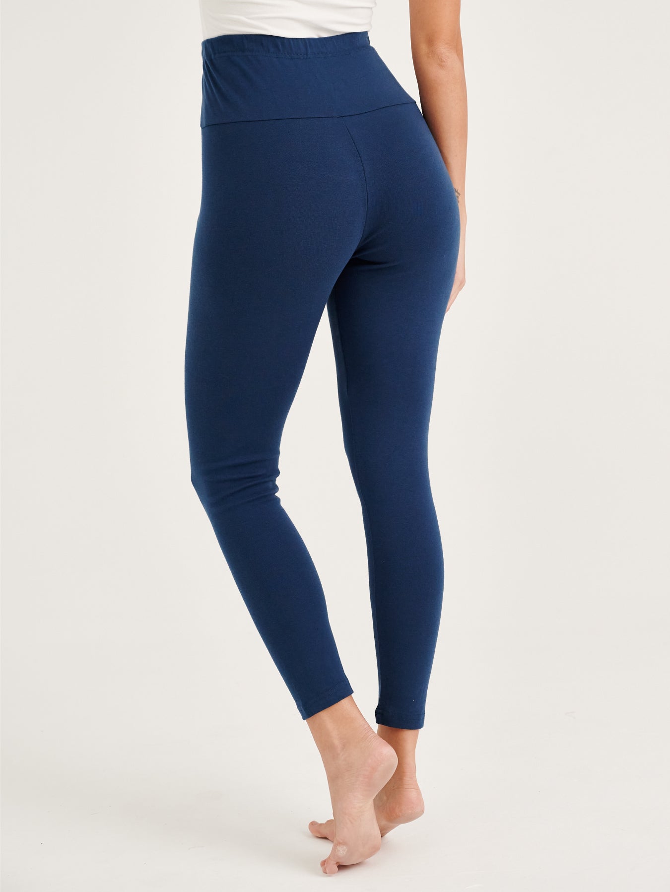 Blue Slim Fit Stretchable High waist Maternity Legging