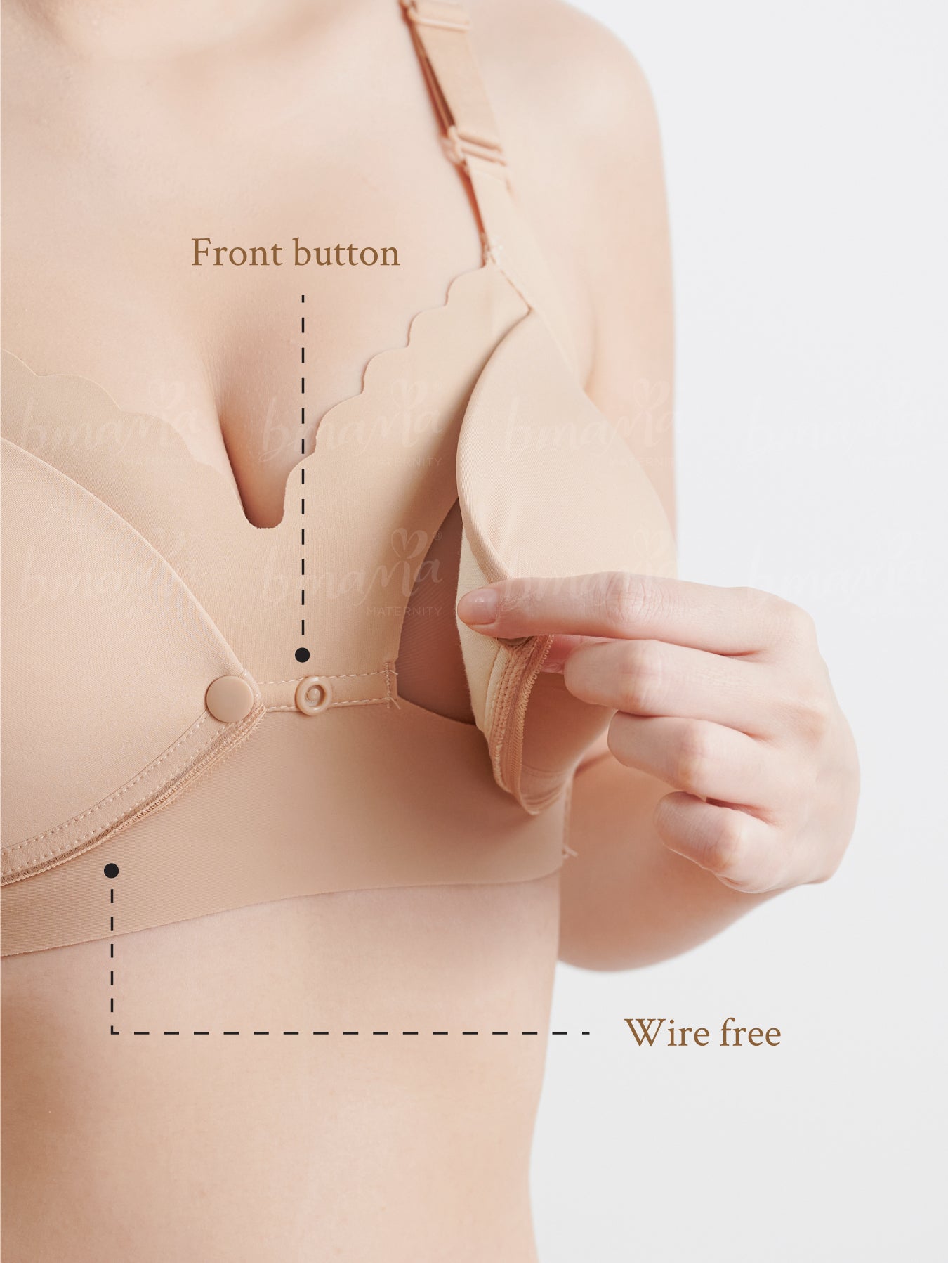 The Serene Mulberry Silk Front-Button Nursing Bra