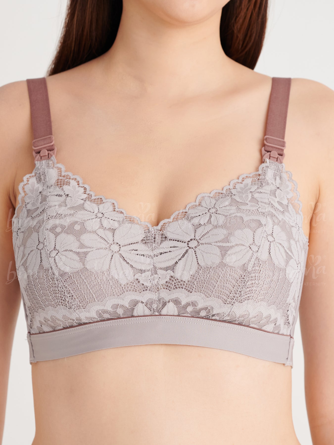 Bmama Super Soft Latex Lace Wireless Nursing Bra