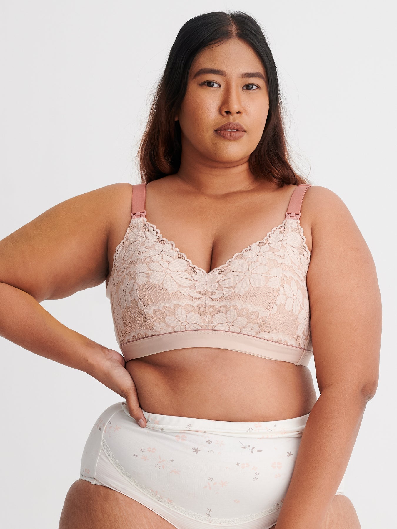 Bmama Super Soft Latex Lace Wireless Nursing Bra