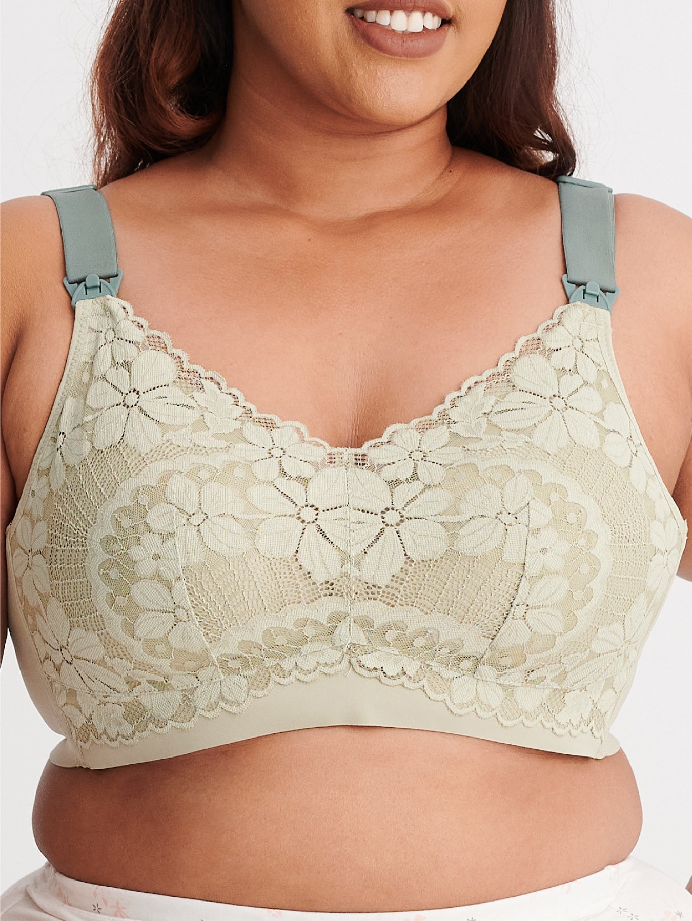 Bmama Plus Size Lace Wireless Nursing Bra