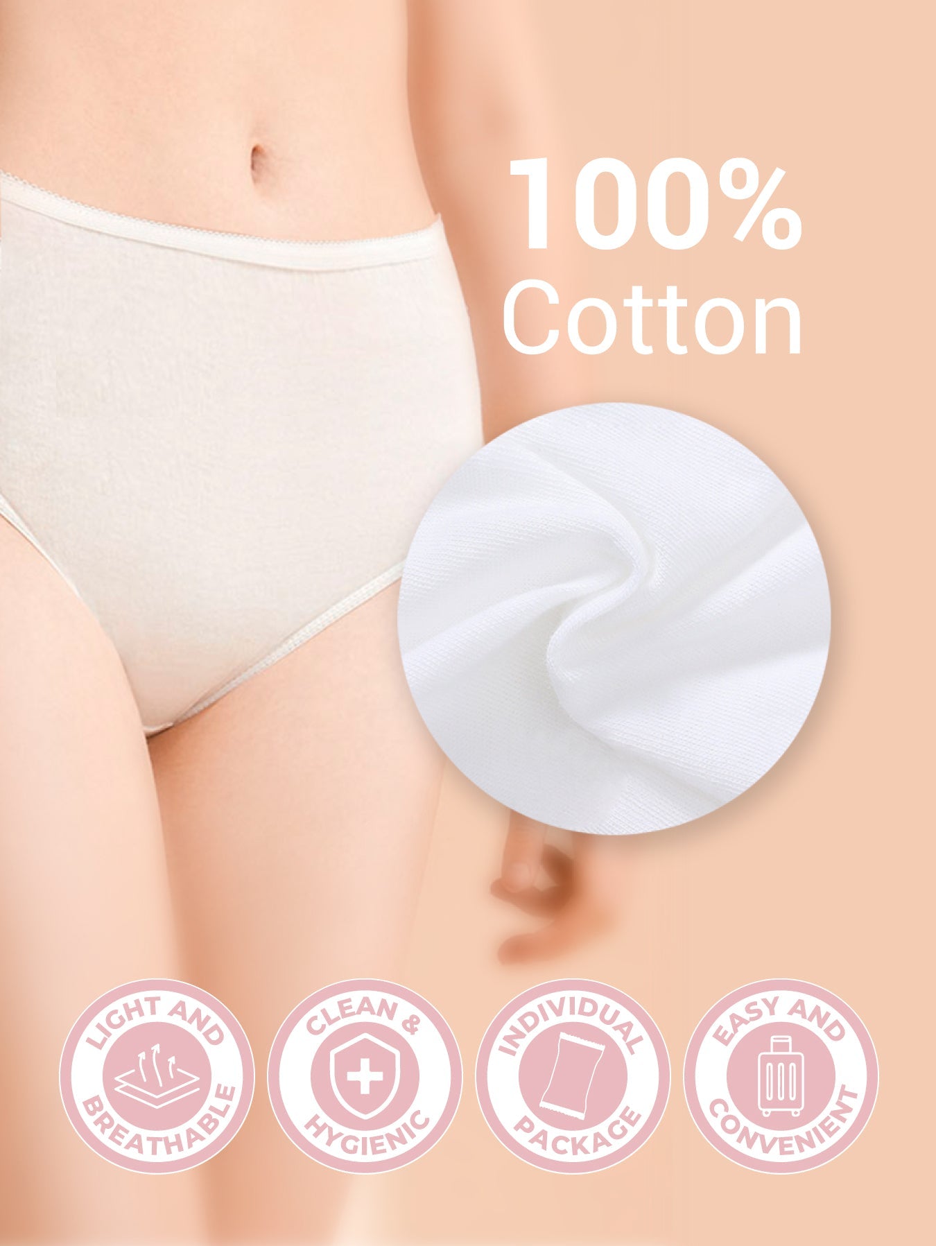 Full Cotton Disposable Panties (5pcs/pack)