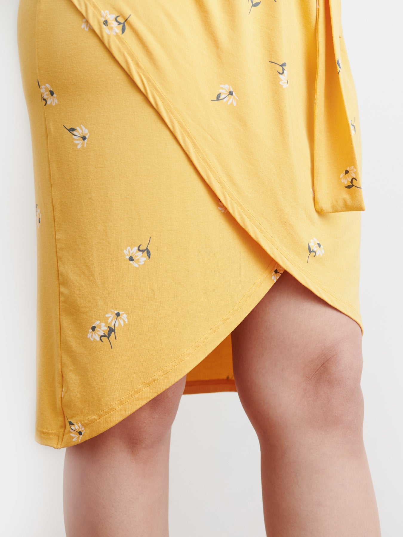 Leilani V-Neck Yellow Flora Nursing Dress