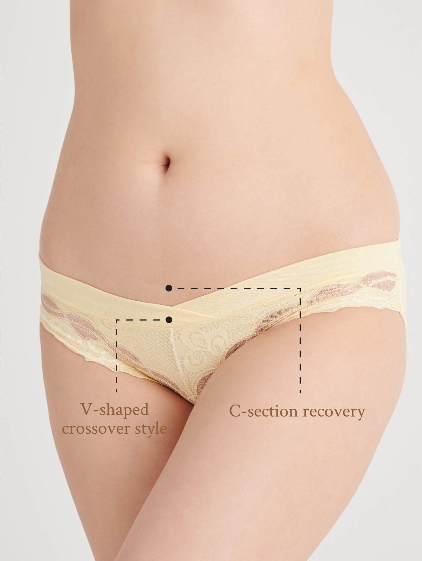 V-Shaped Low Waist Maternity Hygiene Panties