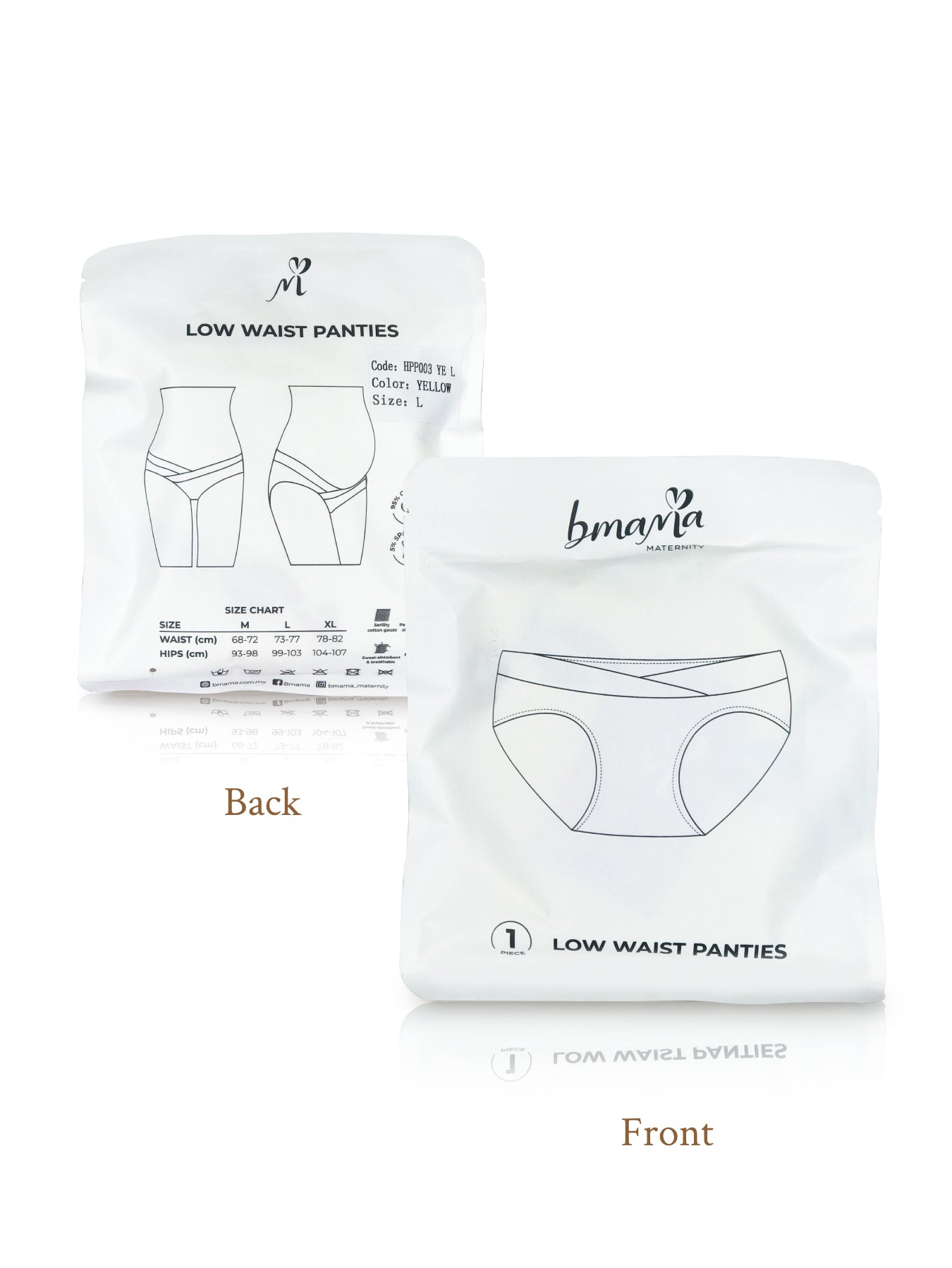 V-Shaped Low Waist Maternity Hygiene Panties