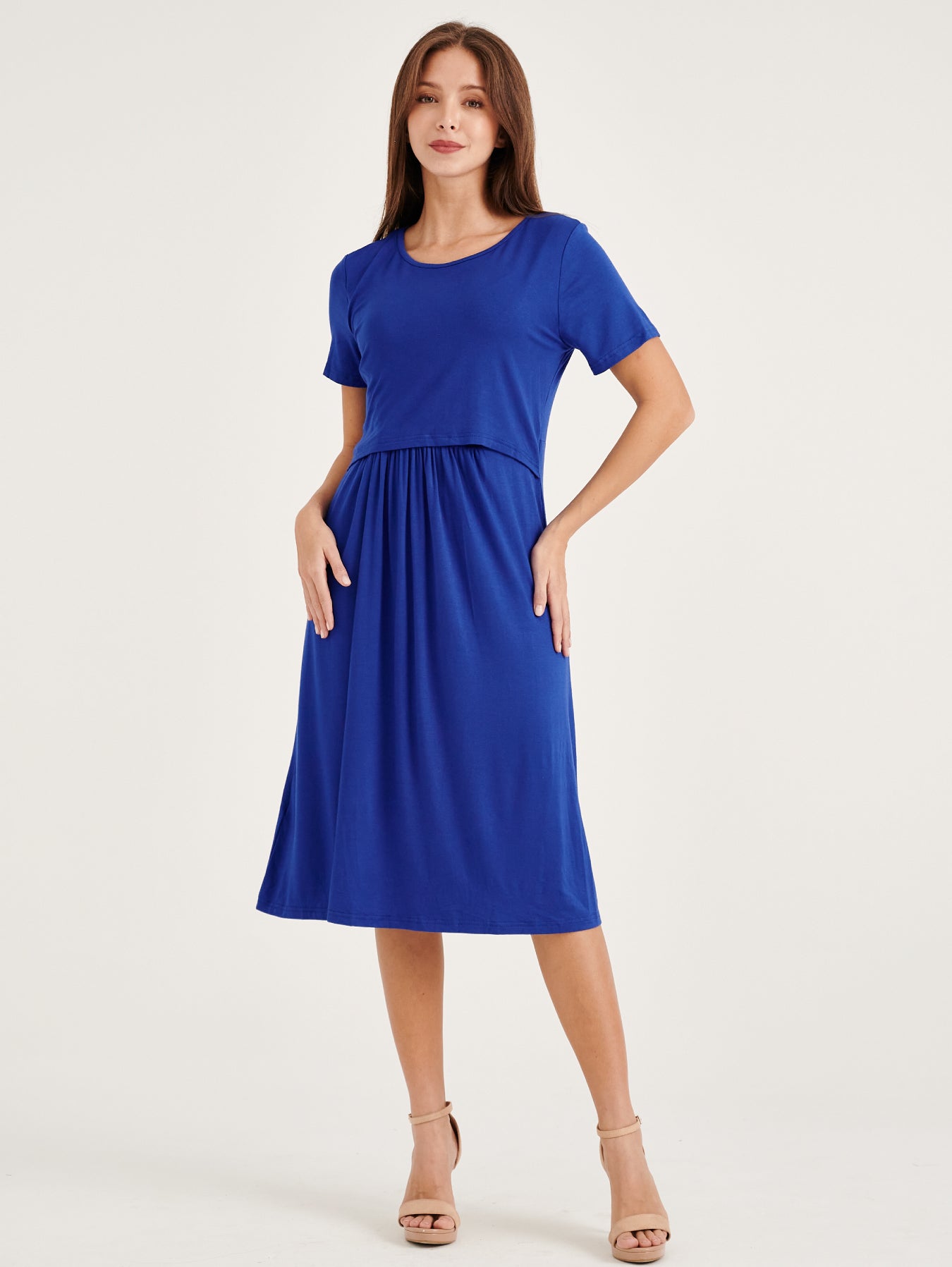 Azure Classic Lift Up Maternity Nursing Dress