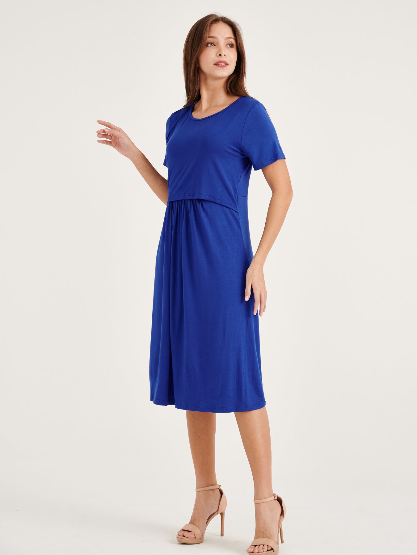 Azure Classic Lift Up Maternity Nursing Dress