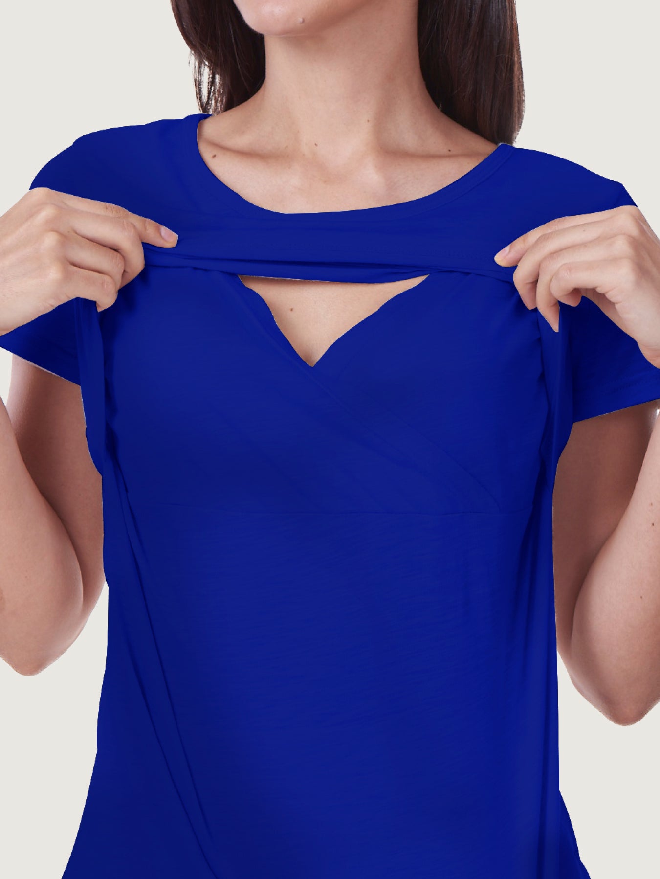 Azure Classic Lift Up Maternity Nursing Dress