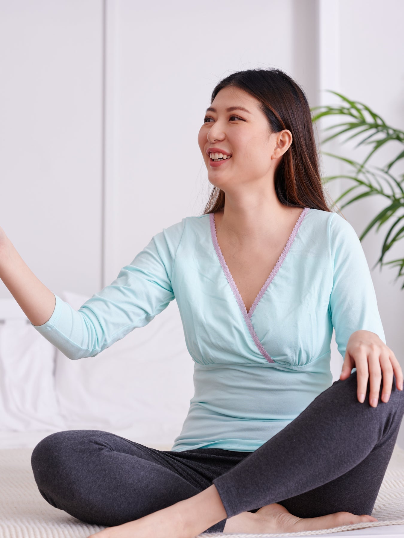 Cotton Long Sleeved Pajama Top