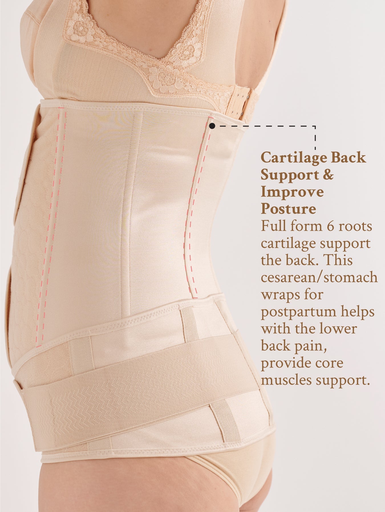 2in1 Belly and Pelvic Binder Satin Set (Golden Girdle)
