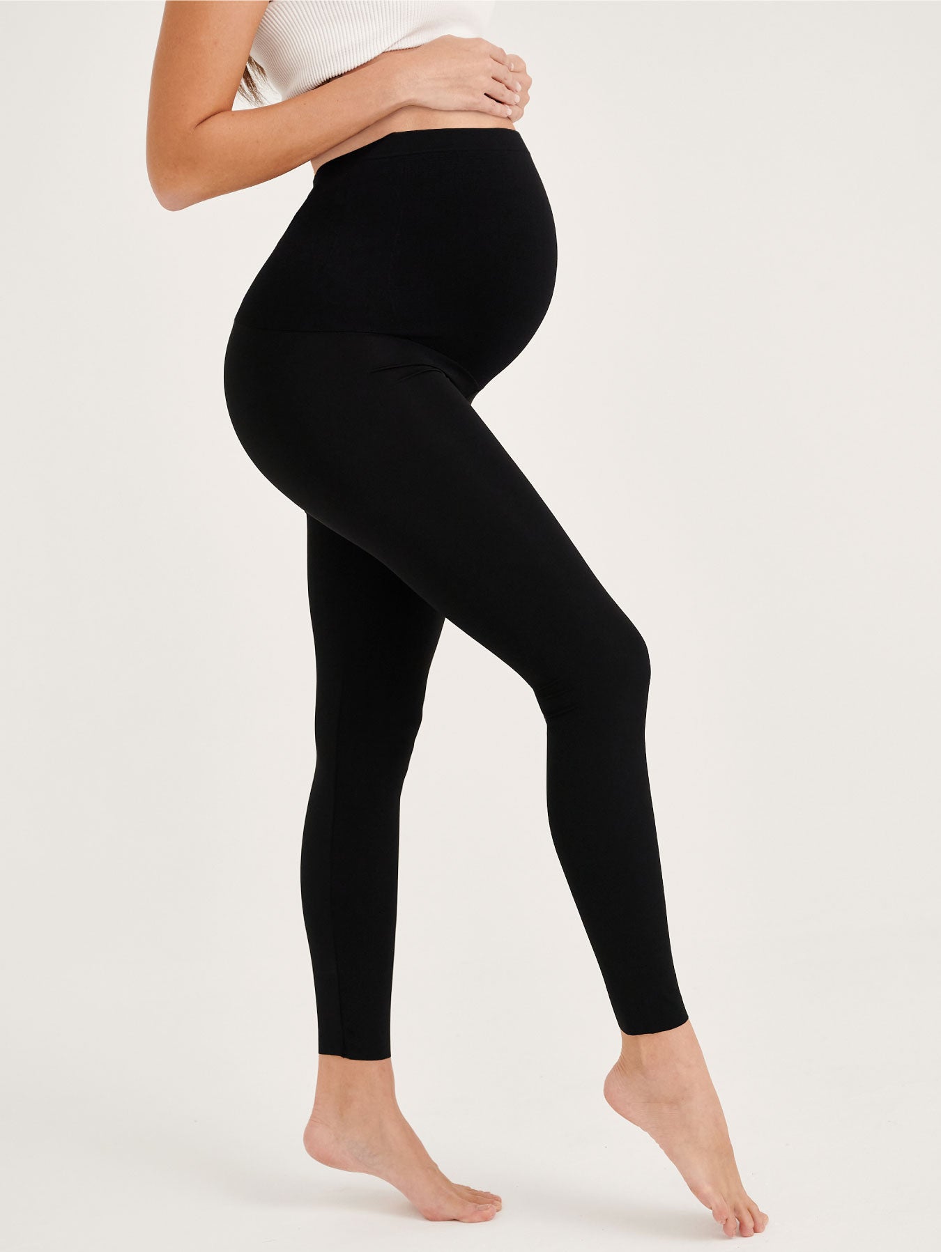 Compression Shaper Maternity Belly Support Long Leggings
