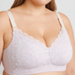 Plus Size 2-Tone Green Tea Lace Top Open Nursing Bra