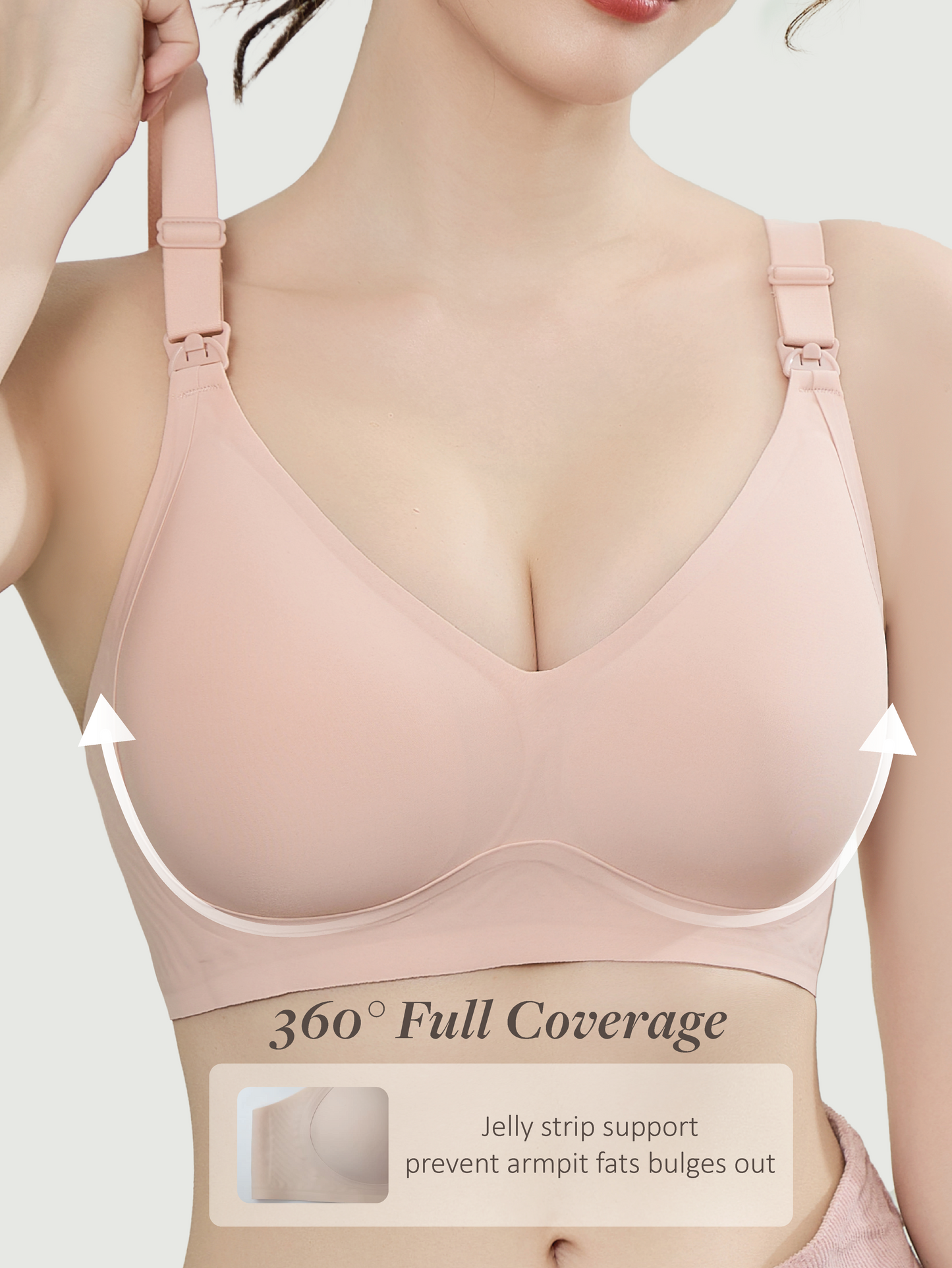 V-neck Seamless Support Nursing Bra
