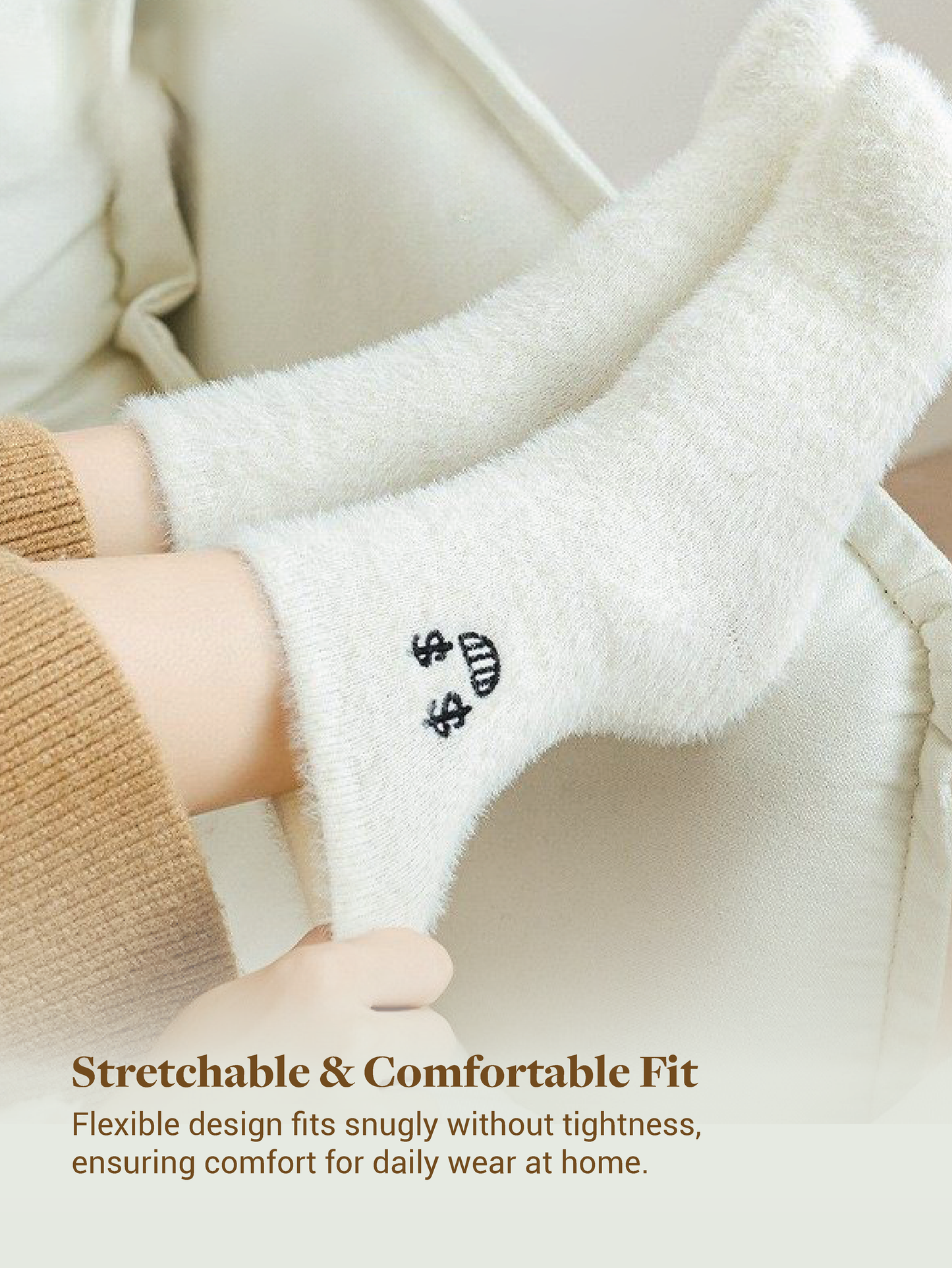 Maternity Confinement Warm Socks – Emoji Printed (1 pair)