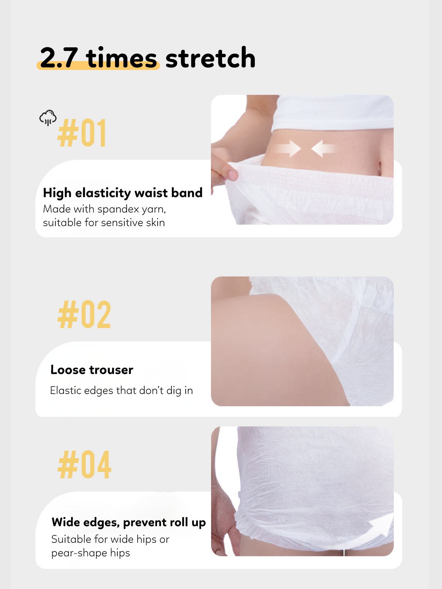 Disposable Hygiene Full Cotton Panties (5pcs/pack)