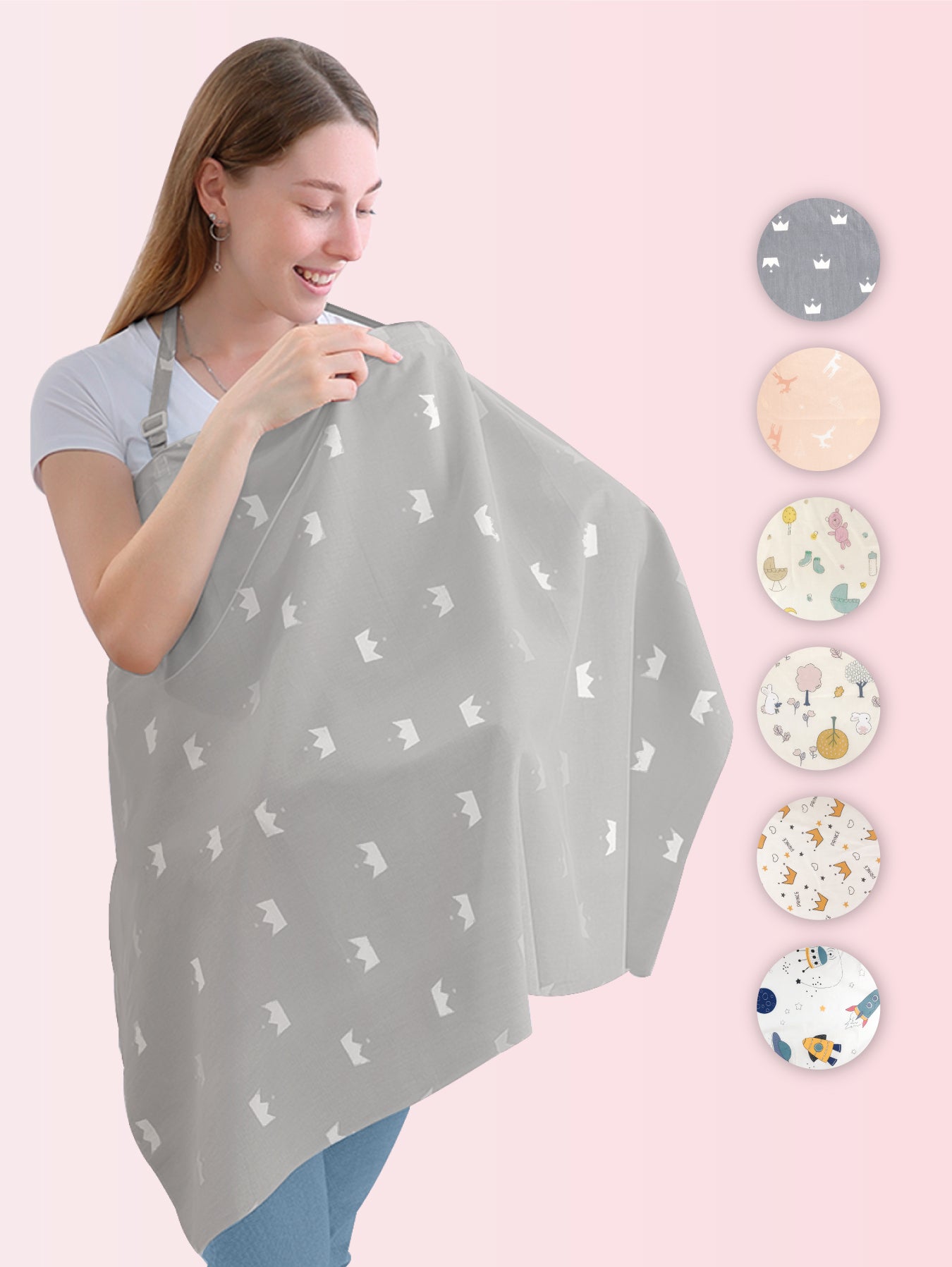 Breastfeeding Nursing Cover 100% Cotton without Net Apron Shawl Cloth Blanket