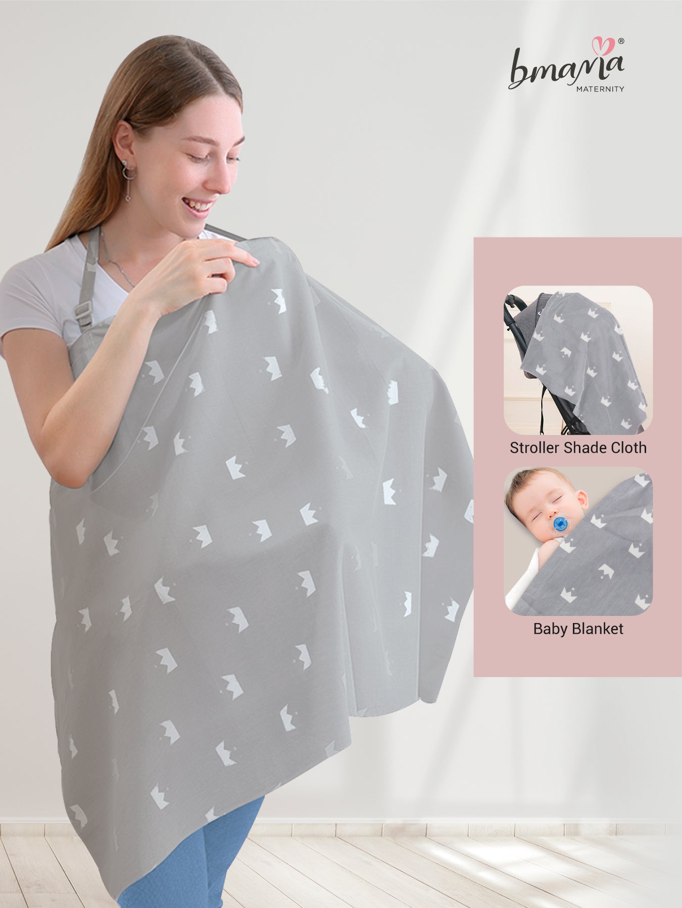 Breastfeeding Nursing Cover 100% Cotton without Net Apron Shawl Cloth Blanket