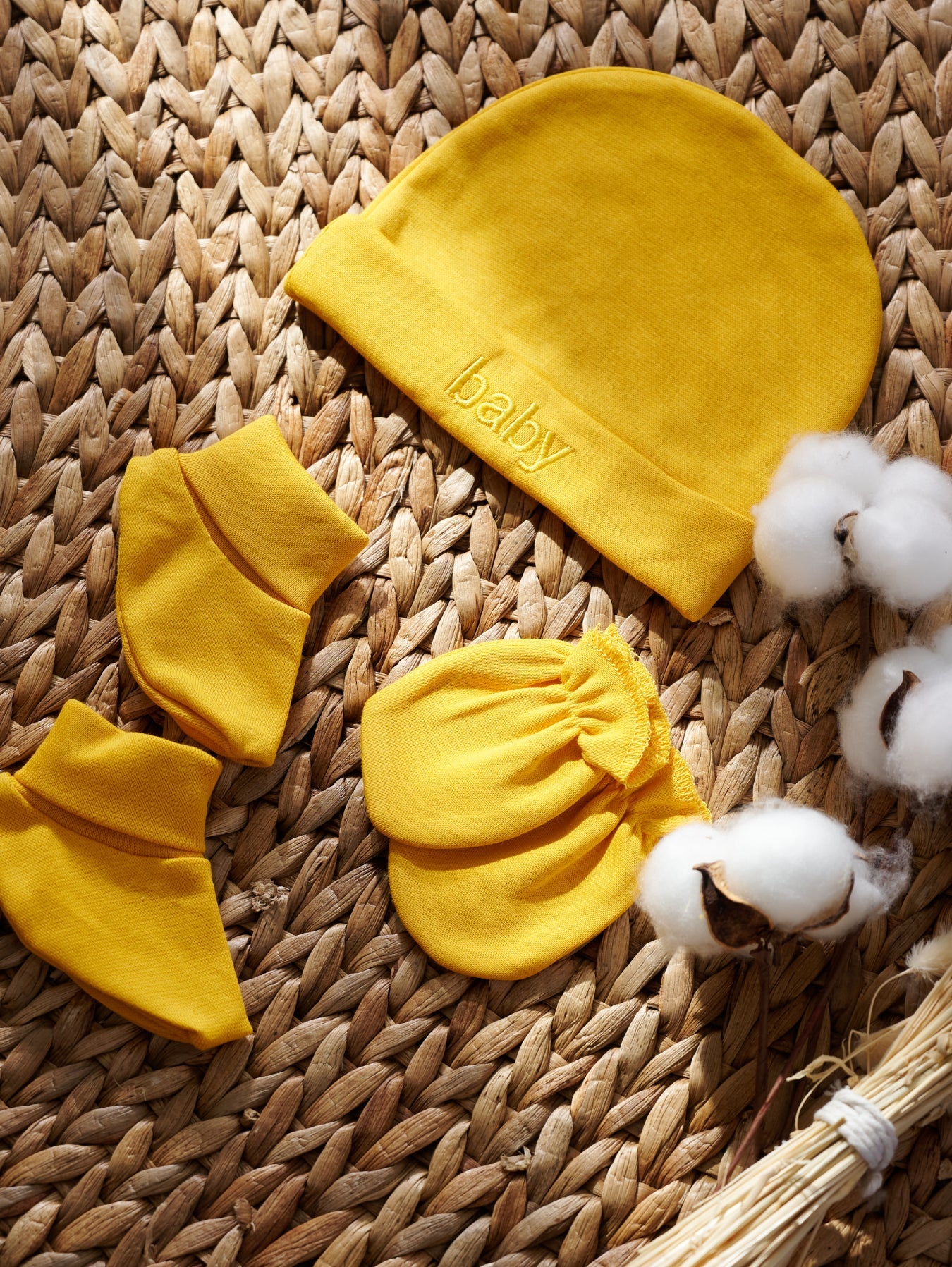 Newborn Cotton Baby Hat and Mittens Set – Bmama Maternity Singapore