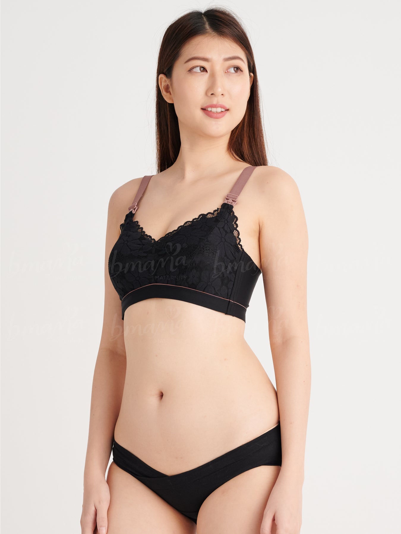 Bmama Super Soft Latex Lace Wireless Nursing Bra
