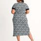 Penelope Blue Classic Side Slit Maternity Dress