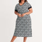 Penelope Blue Classic Side Slit Maternity Dress