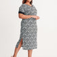 Penelope Blue Classic Side Slit Maternity Dress